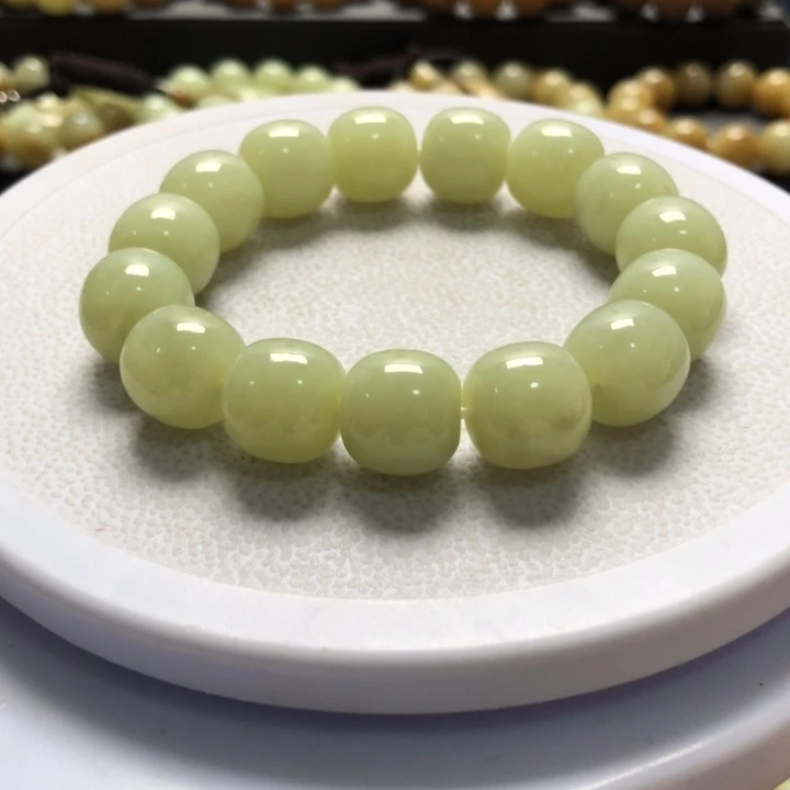 和田玉手串未镶嵌卡14