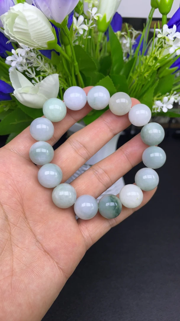 天然缅甸翡翠男士手链