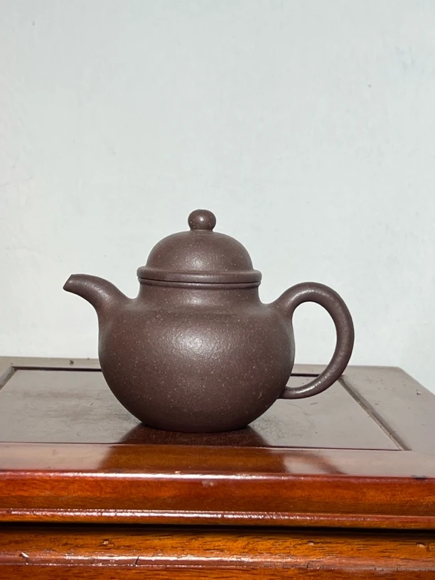 宜兴紫砂壶粗砂天青掇球