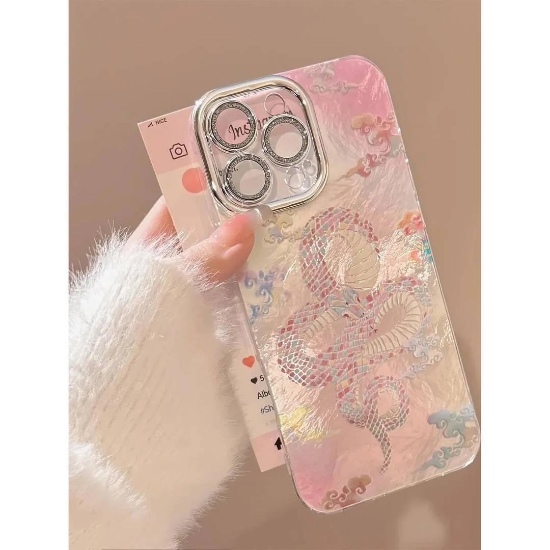 蛇年新款腾云蛇适用苹果16Promax/15pro手机壳iPhone1413国风艺术