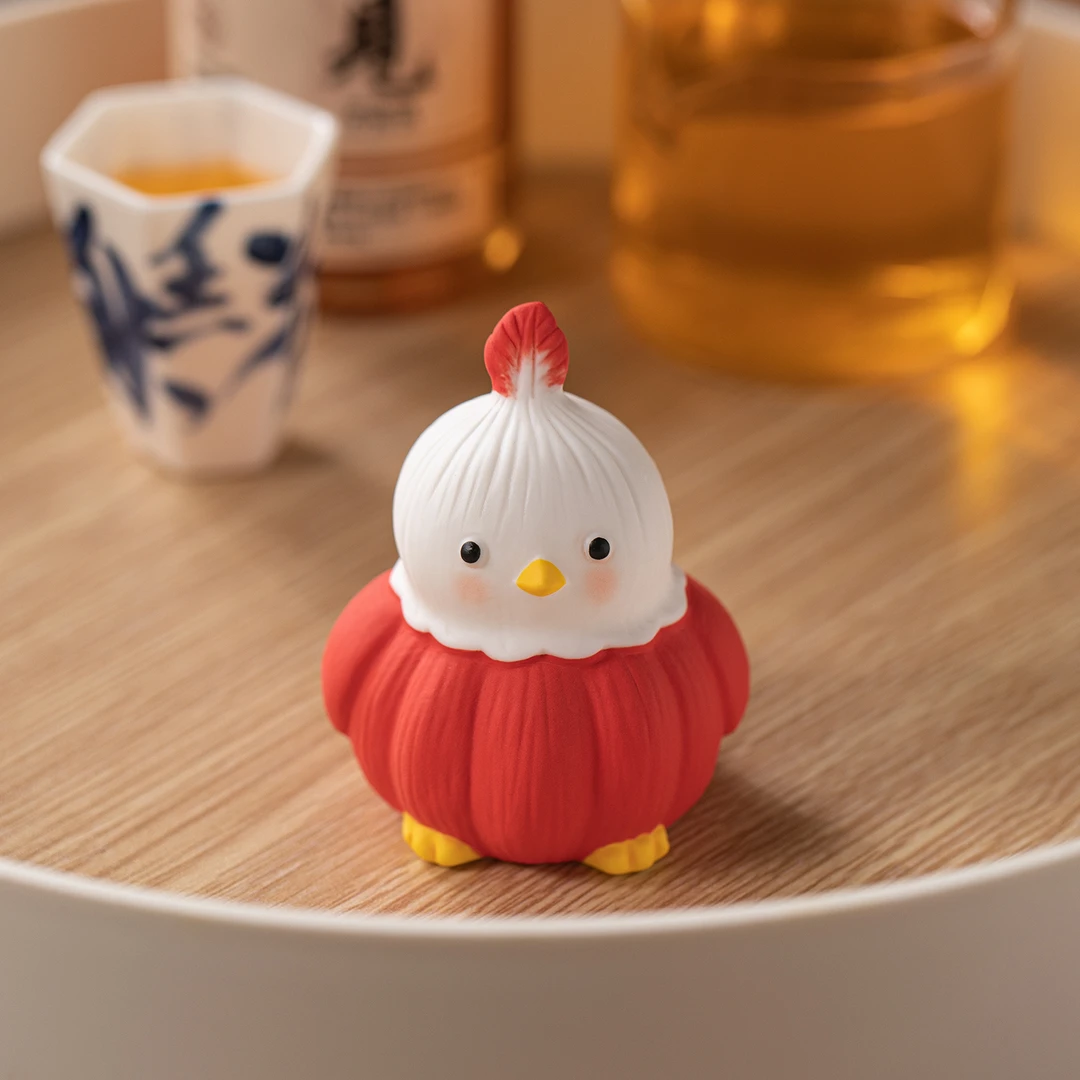 网红可爱陶瓷蒜鸟摆件创意家居桌面装饰萌系治愈系小物件个性礼物