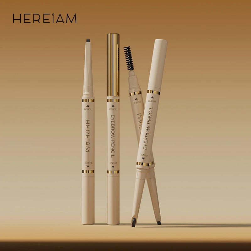 HEREIAM双头自动旋转眉笔防水防汗自然显色不易晕染眉笔平价彩妆