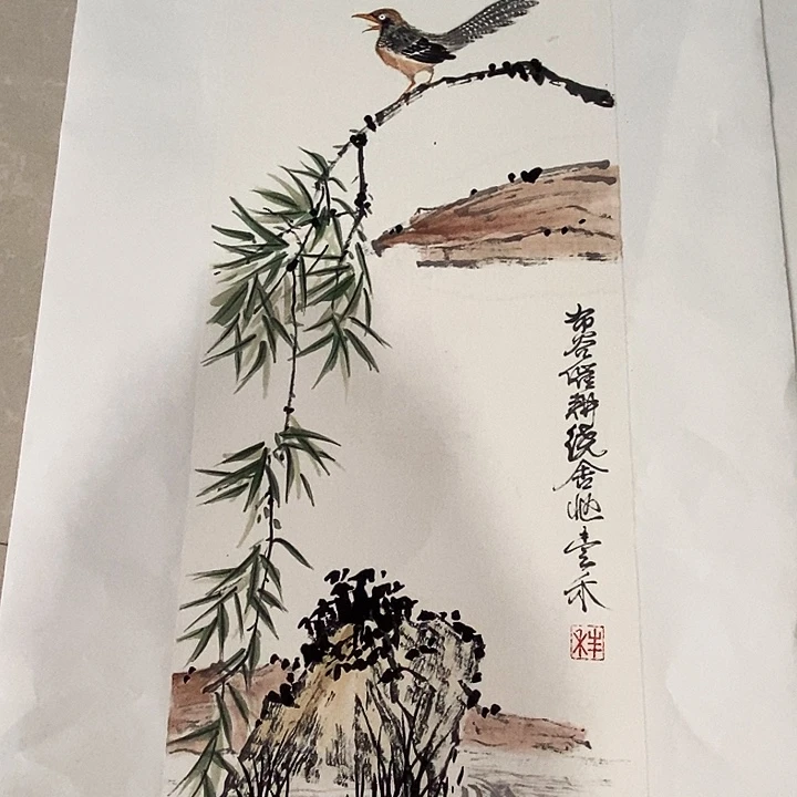 国画34*68花鸟作品
