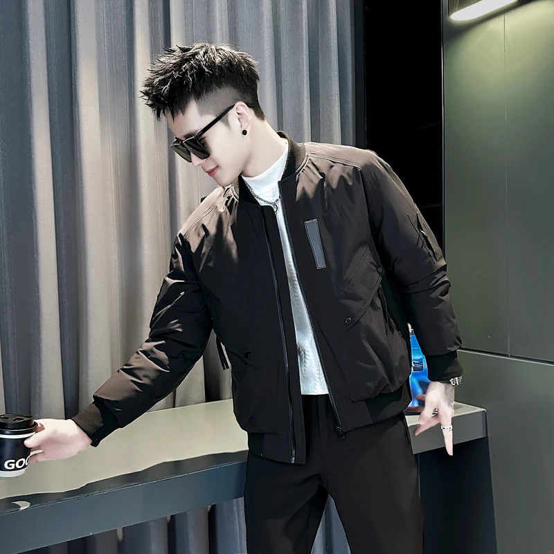 棒球领棉服男款冬季2025新款棉衣男装外套冬天男士外衣保暖棉袄子