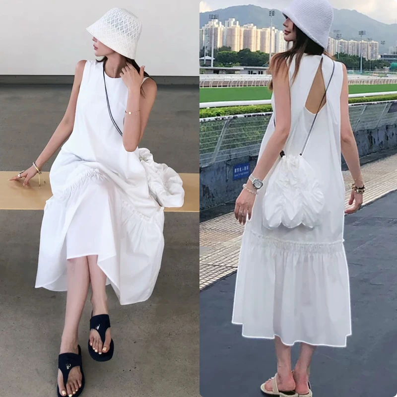 山本裙夏季时尚法式森系气质显瘦无袖慵懒宽松休闲洋气衣服女