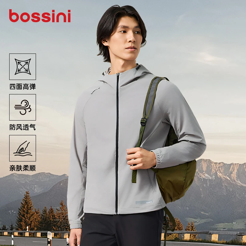 【防风高弹风衣夹克】bossini户外百搭运动外套男女同款秋季新款
