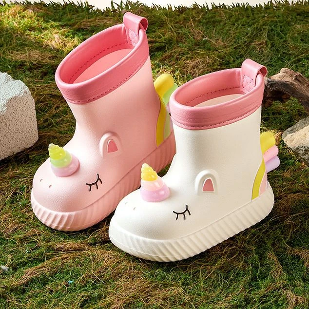 独角兽软底儿童雨鞋女童宝宝雨靴水鞋学生小孩防滑婴幼儿胶鞋防水