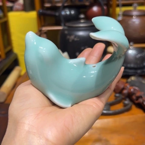 蜜安罐瓷香炉锡茶则