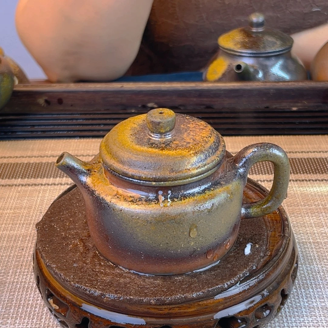 茶壶紫砂底槽清柴烧150cc