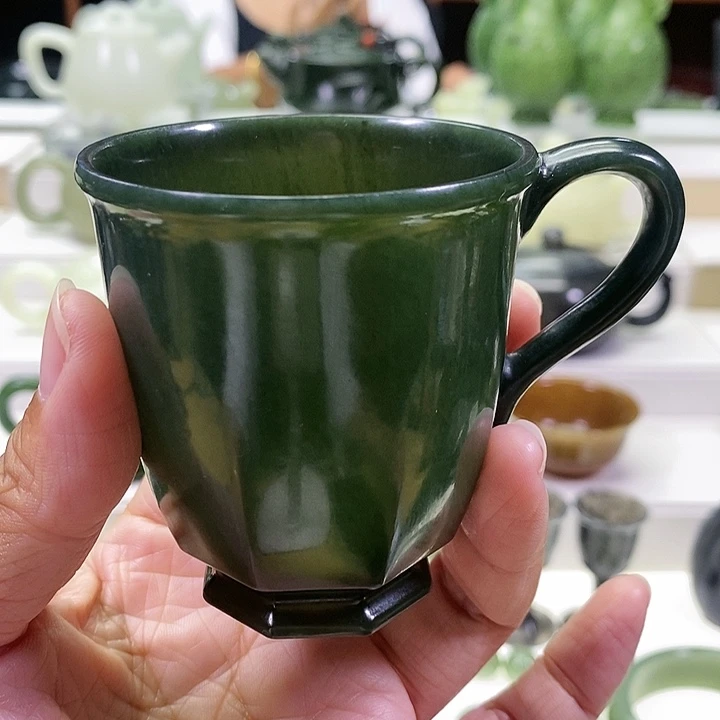 未镶嵌和田玉挂件茶杯120m l