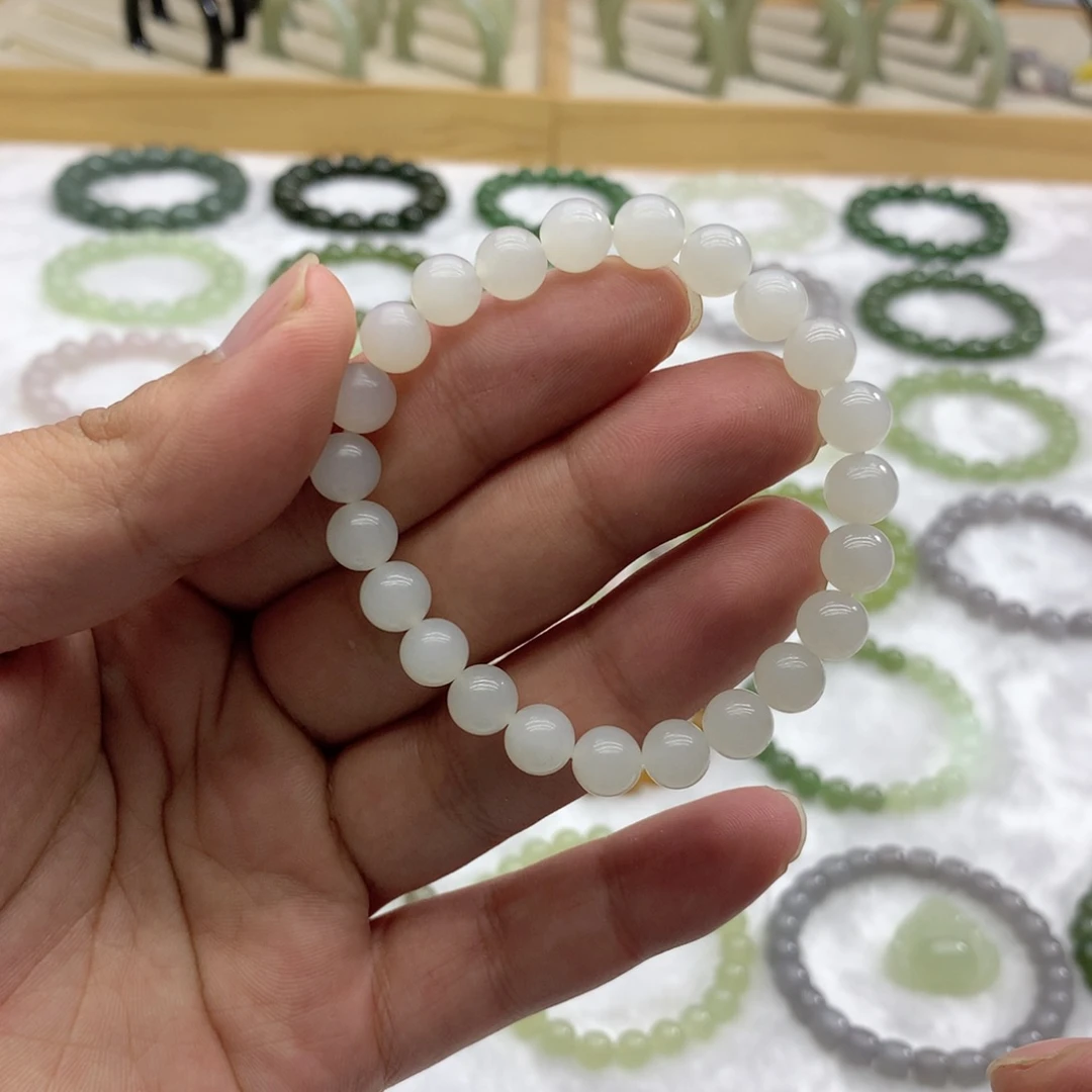 未镶嵌手串和田玉（白玉7.8）