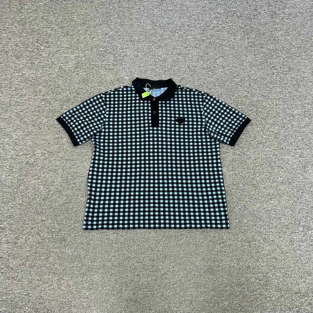 99新 AMIPARIS Prada 格纹polo 短袖