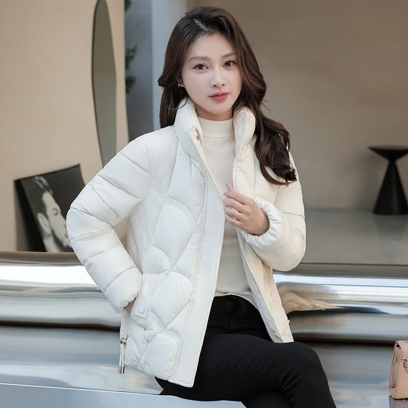 2025冬季新款韩版立领棉服女短款宽松显瘦棉衣加厚面包服洋气外套