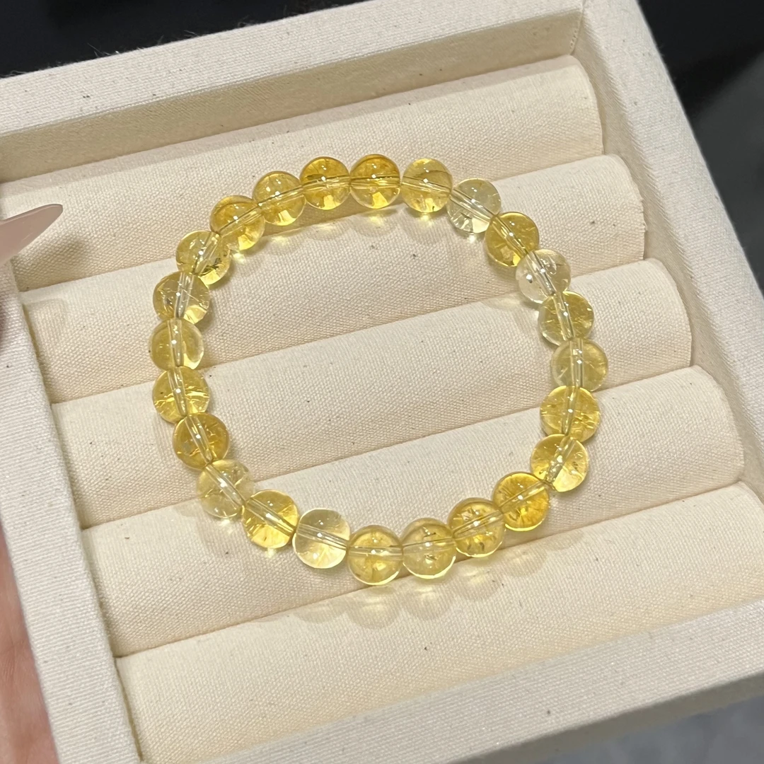 天然黄水晶手串8mm紫水晶手串