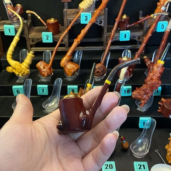 用***6大叶紫檀（黑酸枝木类）檬子木烟斗