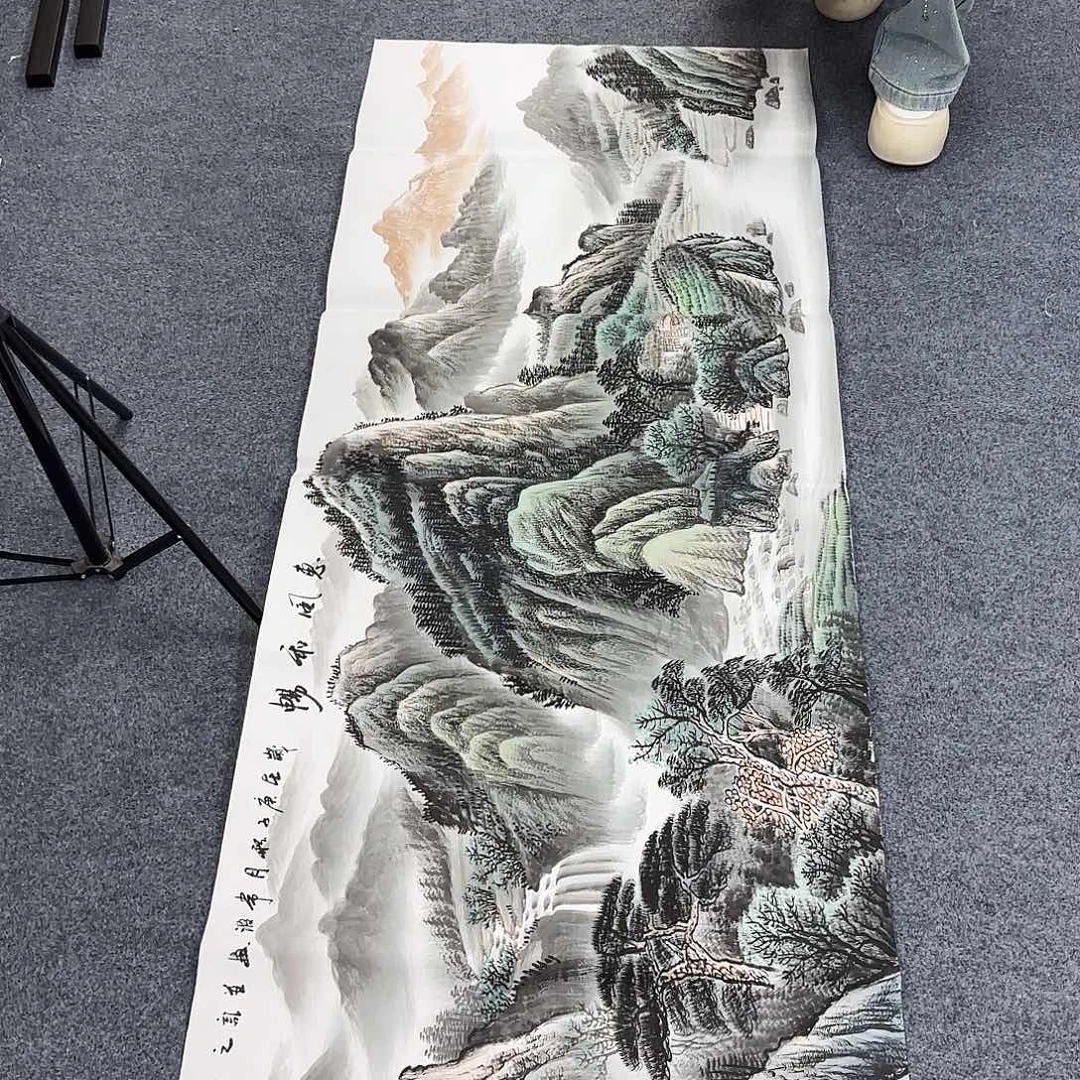 国画作品小姐姐放漏中