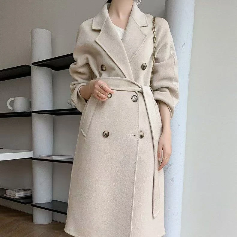 直播专用601-800冬季单面毛呢外套女士韩版大衣