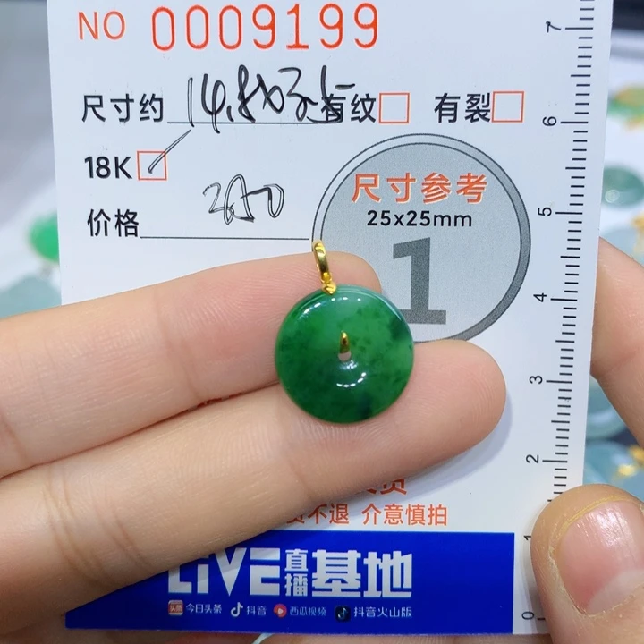 E***n翡翠未镶嵌颈饰吊坠