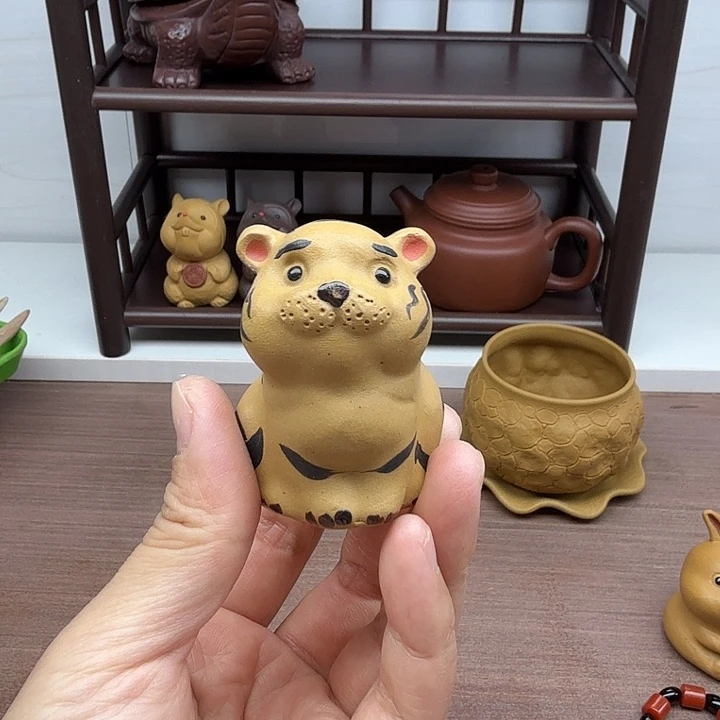 段泥茶案老虎茶宠茶宠