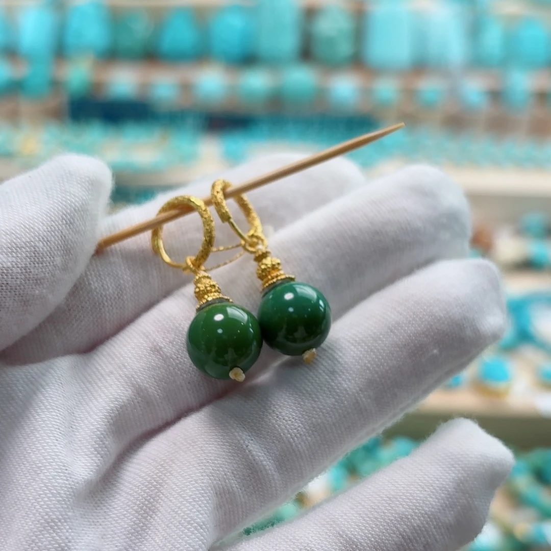 绿松石18K金镶嵌珠宝奇石