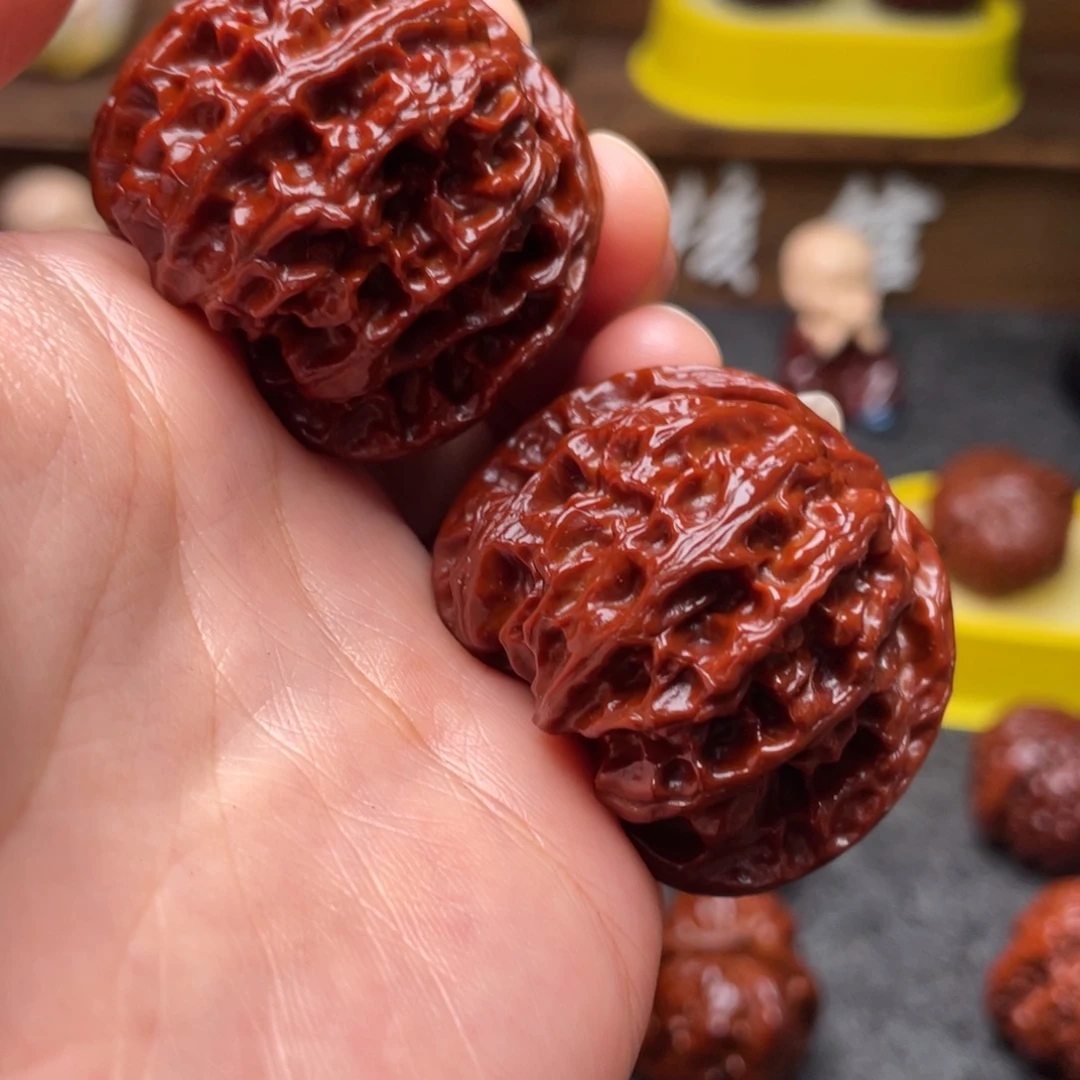 文玩核桃吊坠文玩核桃 手把件 苹果圆 42