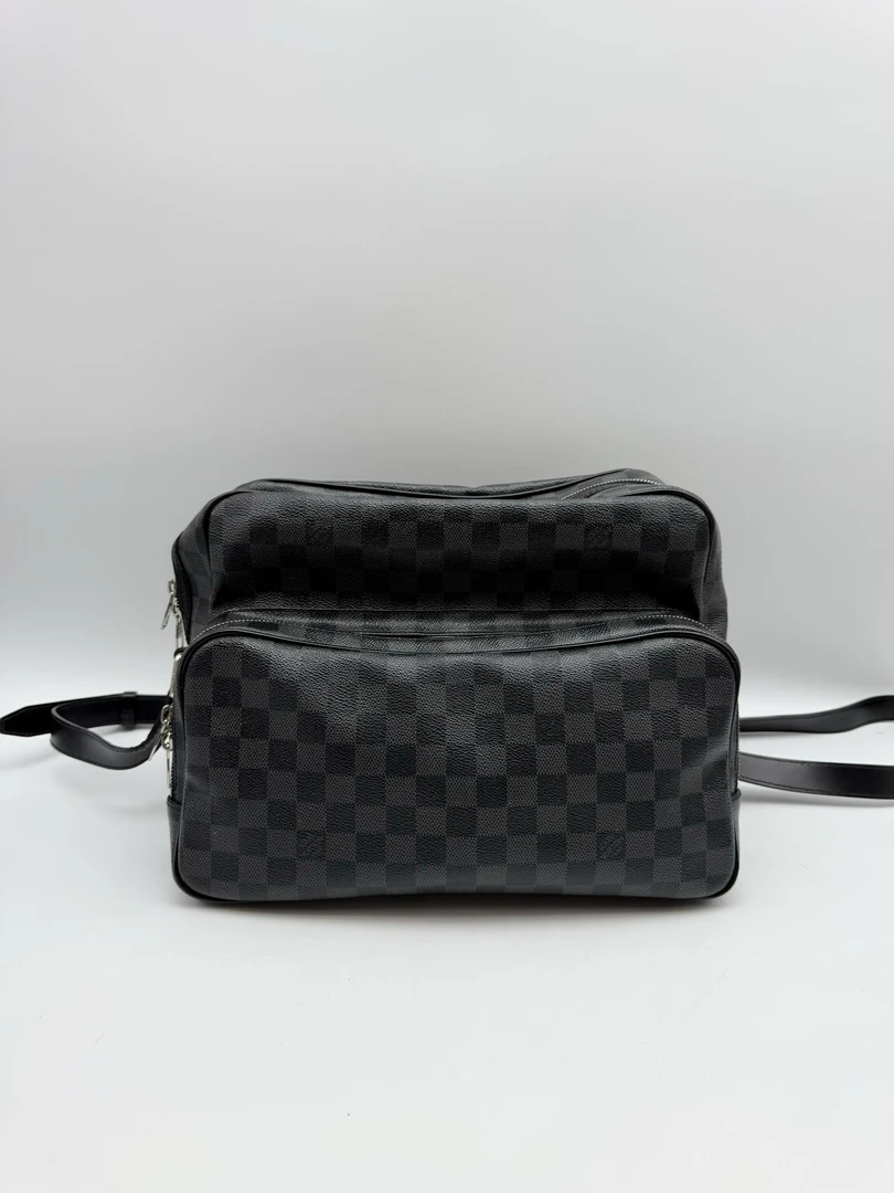 95新 LouisVuitton/路易威登 黑棋盘格双层相机包70086