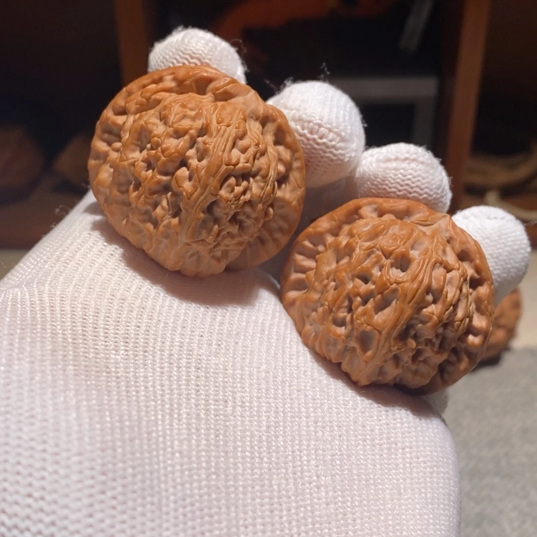 把件文玩核桃球白B85