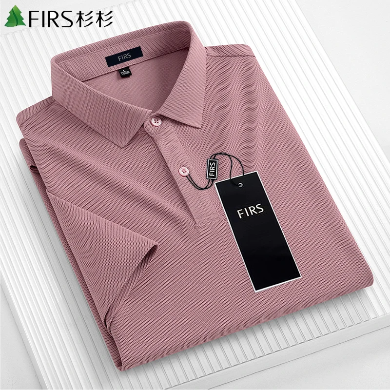 杉杉2025新款男士短袖POLO衫夏季商务翻领T恤高端薄款透气纯色T恤