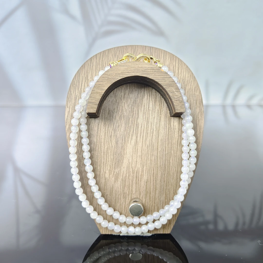 N和田玉圆珠项链（卡4）4859