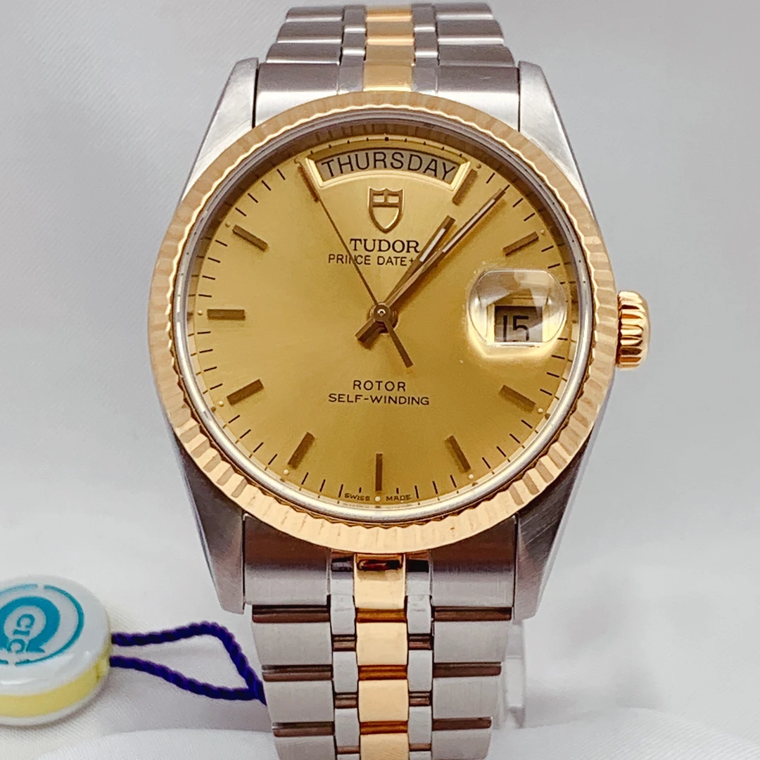 95新 TUDOR/帝舵 王子与公主系列/星期/日期/自动机械男表36mm