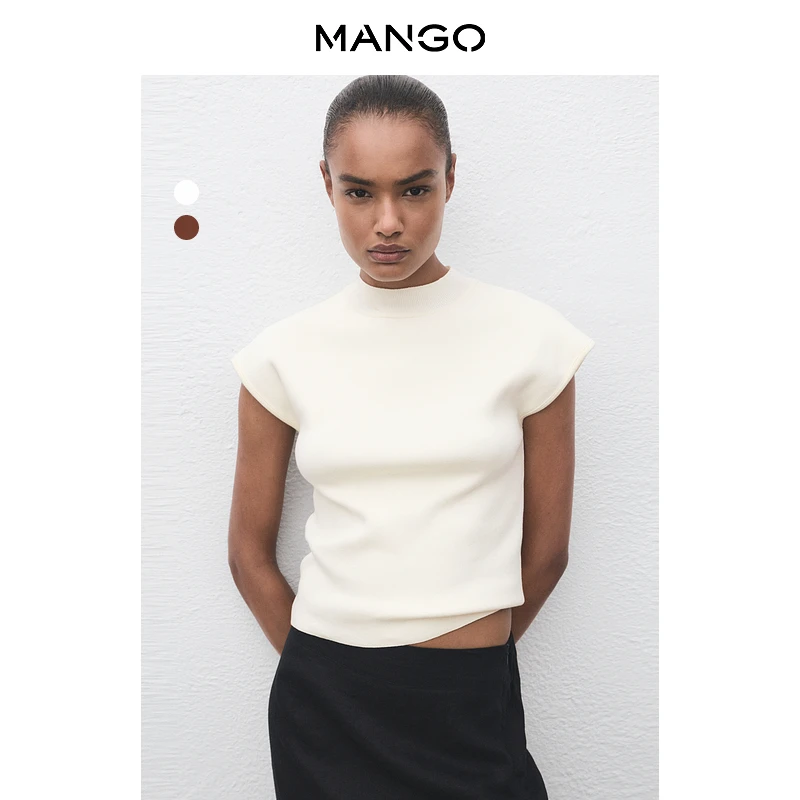 年终折扣MANGO女装毛针织衫2025冬装新款高智连肩袖修身针织上衣