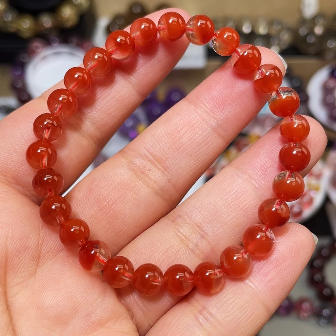 简***点未镶嵌水晶手链红兔毛聚宝盆7