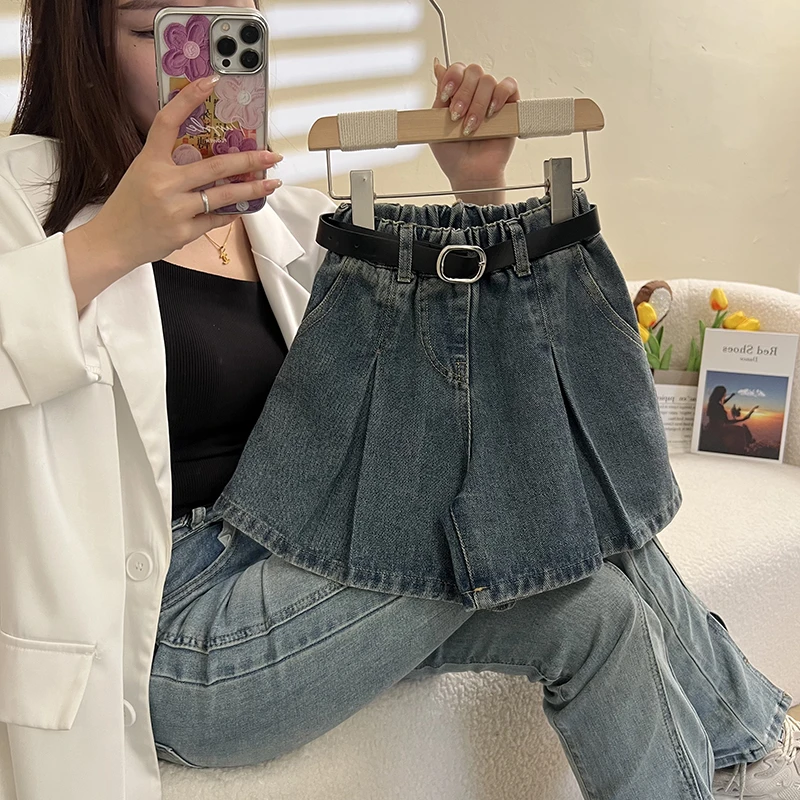 【301-350】三分裤合集中大童女童高品质夏季新款牛仔短裤/裤裙