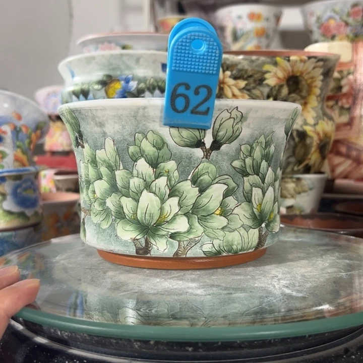 景德镇手绘花盆满38包邮偏远地区除外