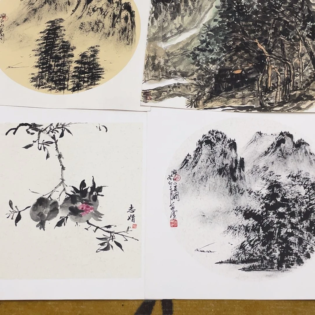 国画润**声绘画作品老师们666666四张