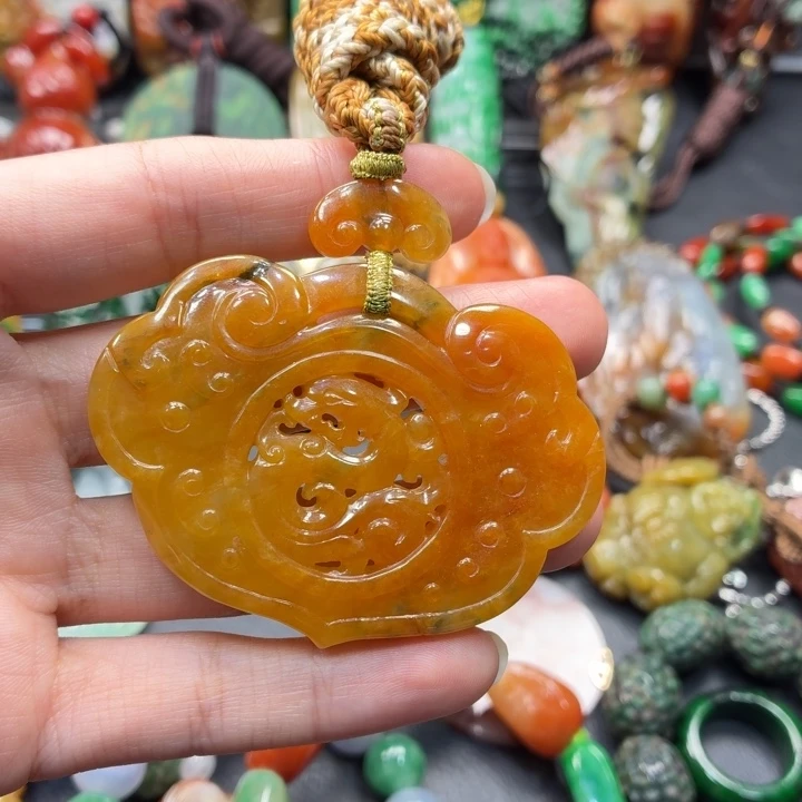 幸***4翡翠未镶嵌挂件如意挂件