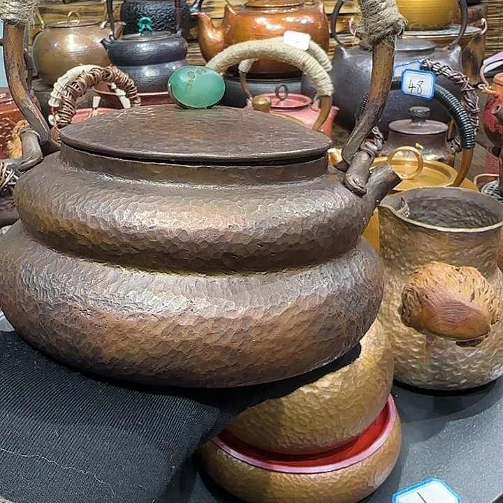 阿***)紫铜手工制作提梁壶