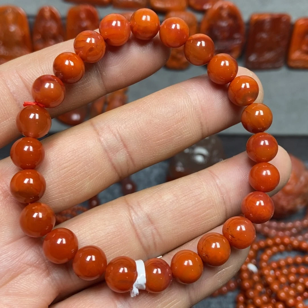 南红玛瑙手串未镶嵌8+’mm