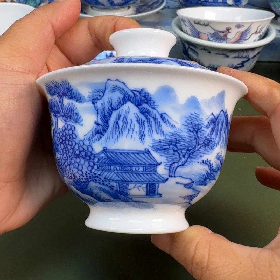 陶瓷景德镇纯手绘茶具圆圆207