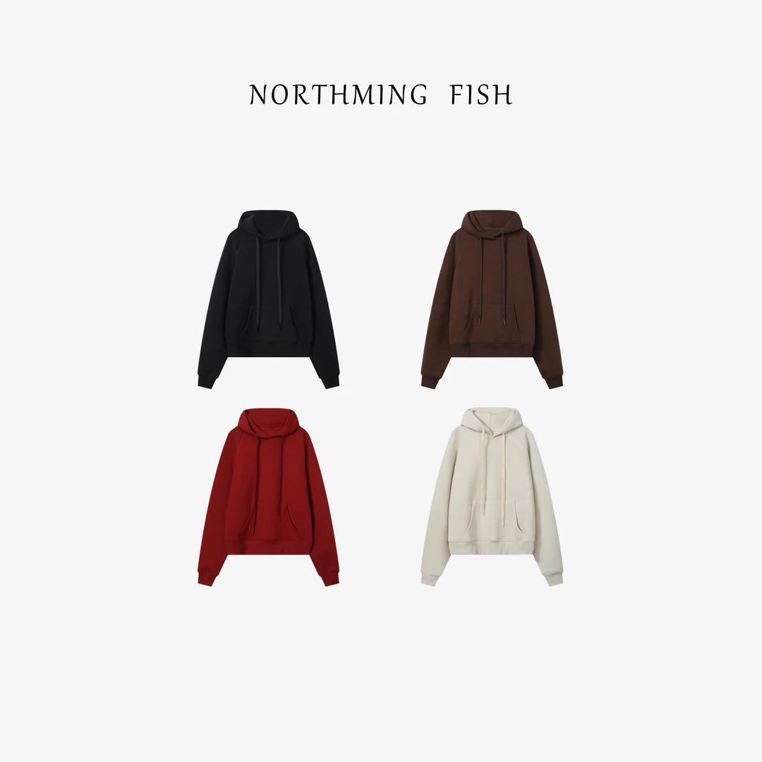 NorthMing fish「无忧穿搭」舒适慵懒 简约百搭锁温轻量化0压感卫衣