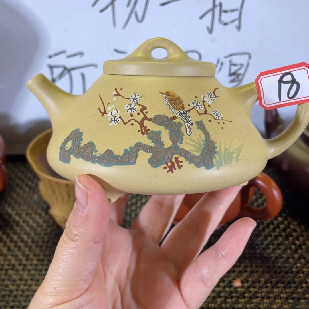 紫砂茶壶子冶本绿泥绘