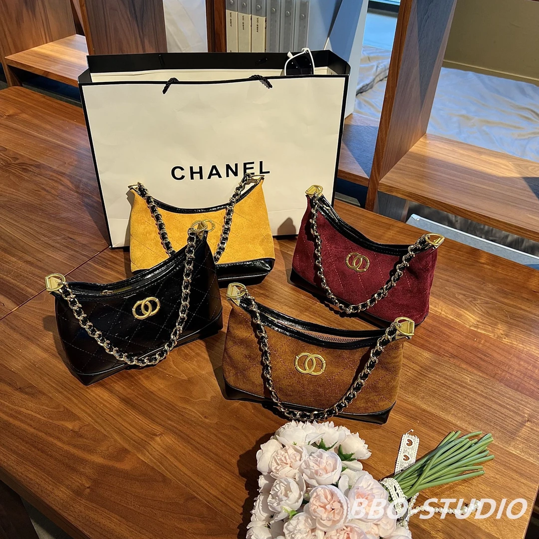 【太古里女孩】香家麂皮拼牛皮时尚气质手提包拉链百搭单肩腋下女包