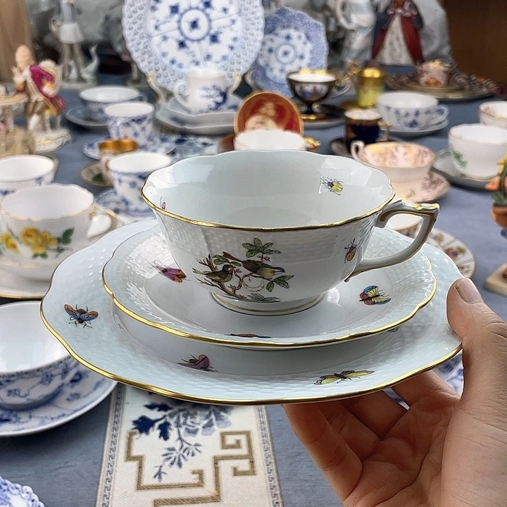 中古欧瓷瓷器小房子