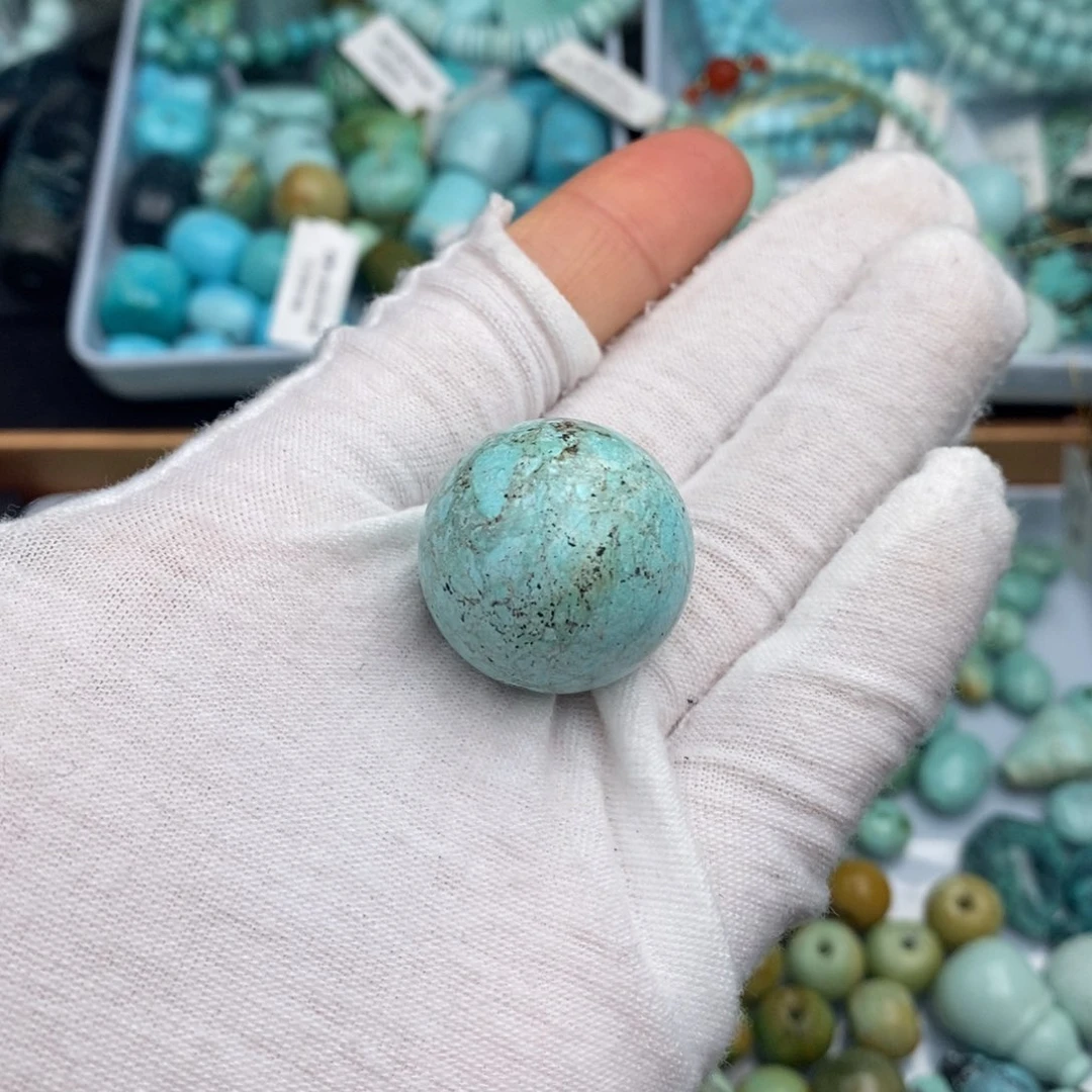 未镶嵌绿松石卡24圆珠