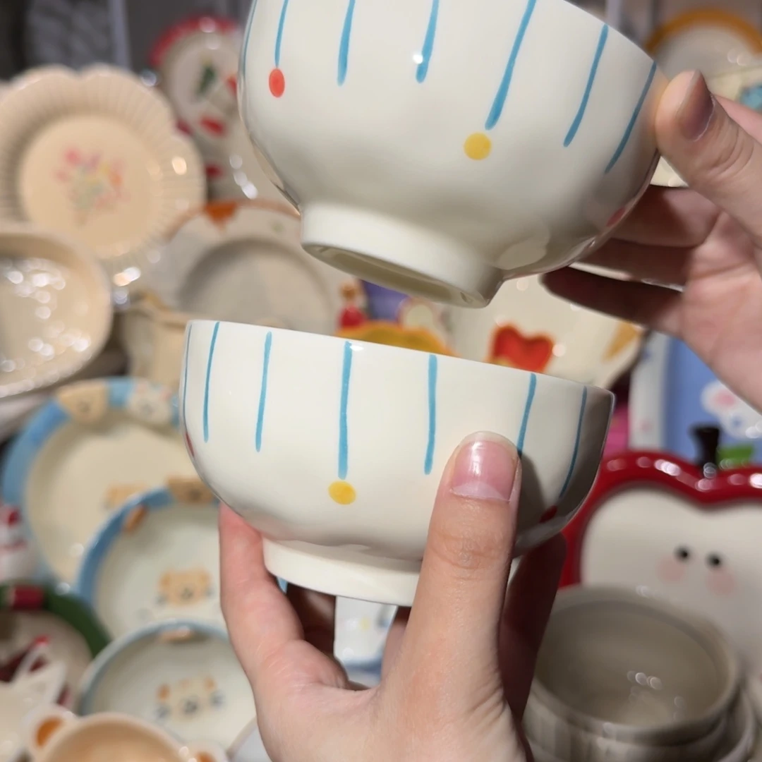 陶瓷好看米饭碗2个装