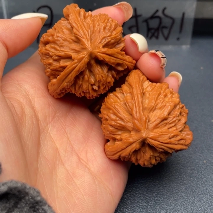 秦***王文玩核桃吊坠白狮子