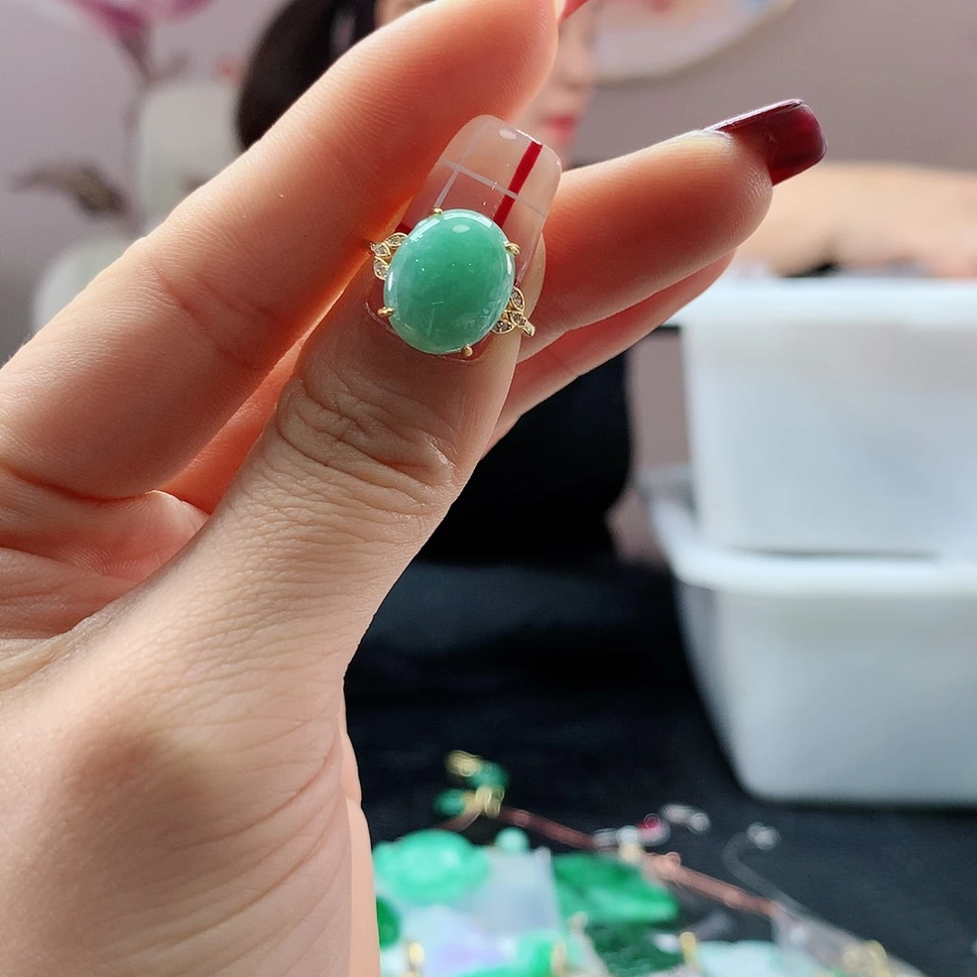 【闪购商品】翡翠戒指银S925镶嵌，