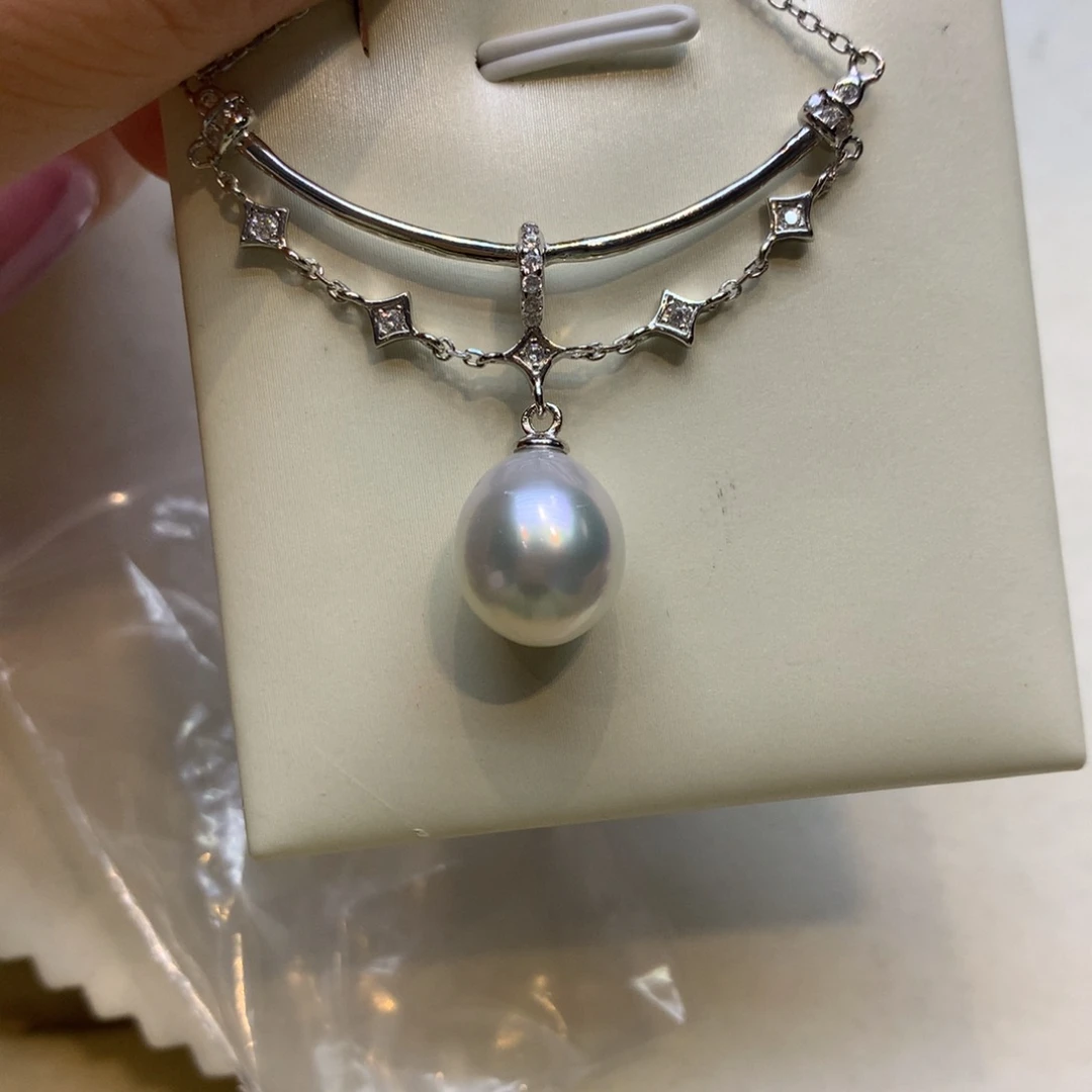 颈饰银S925镶嵌海水珍珠