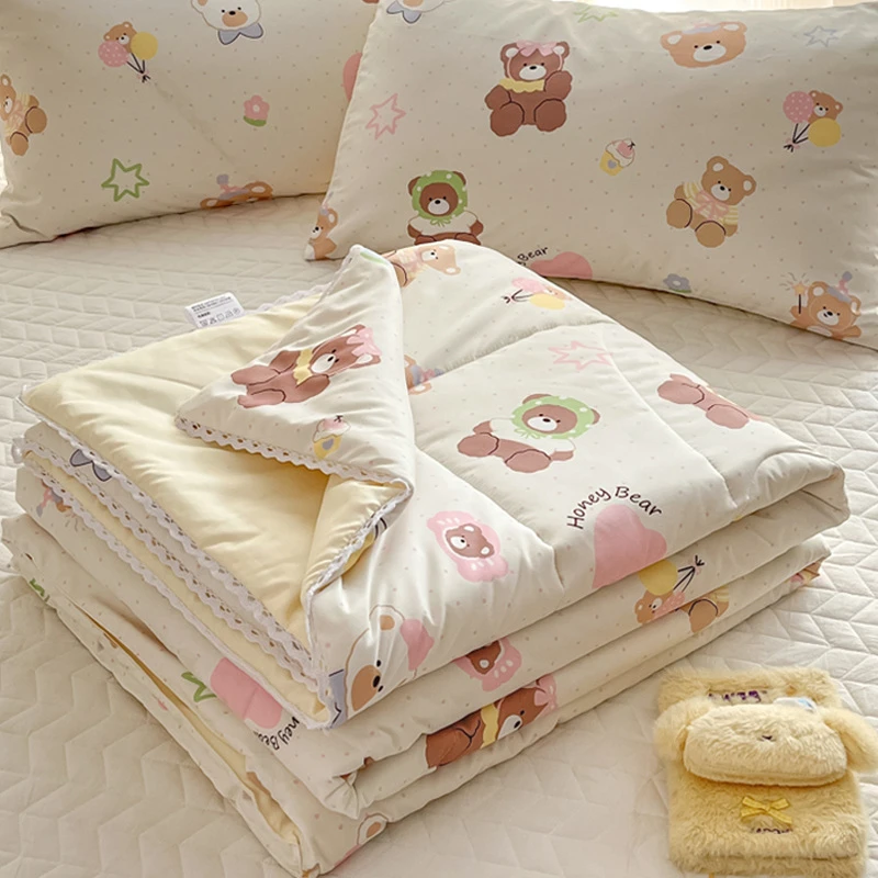 2025新款水洗棉夏被儿童空调被芯学生宿舍夏凉被夏季薄被子可机洗