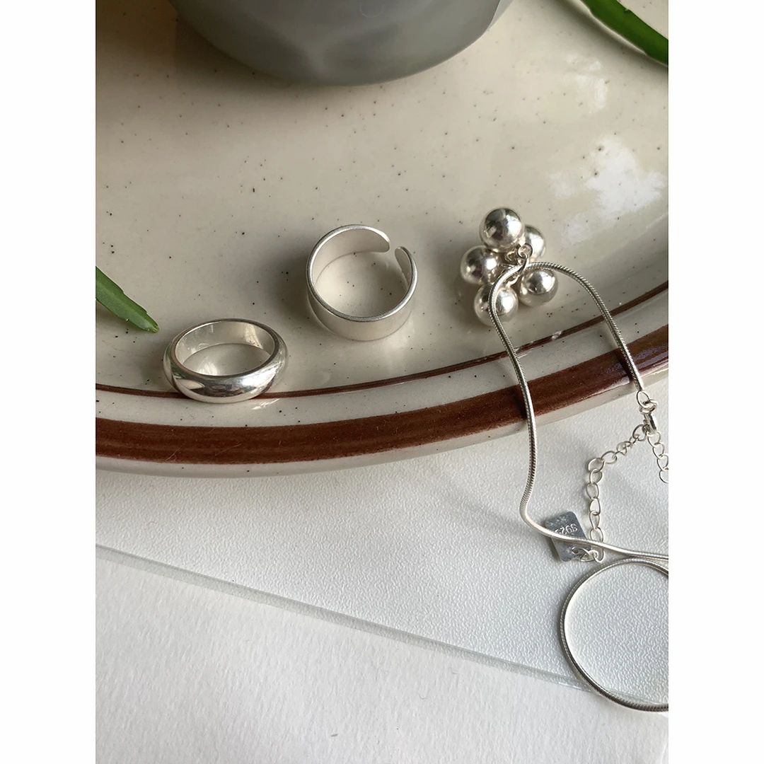 合金项链 helloooeat acc 简约S925银吊球项链EX013